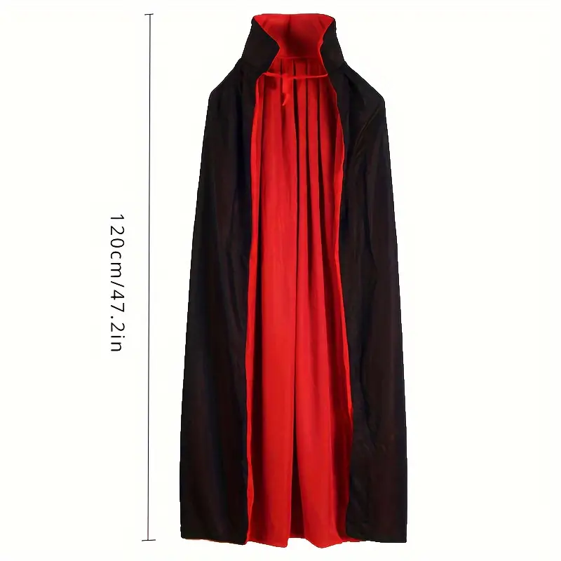 Blood Moon Vampire Cloak - Black and red Halloween cape