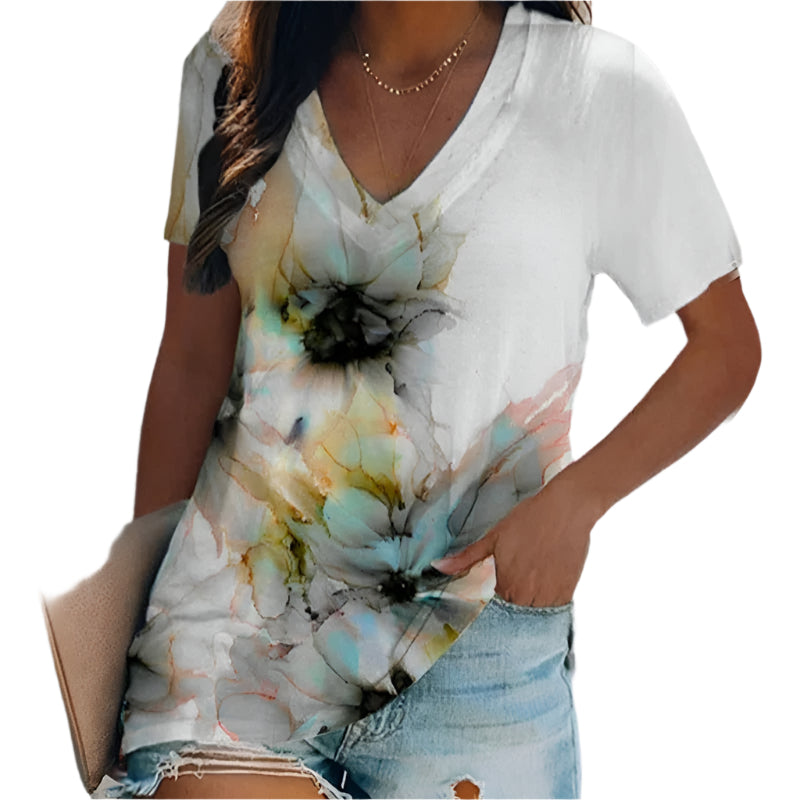 ララ - 幾何学模様のプリントシャツ