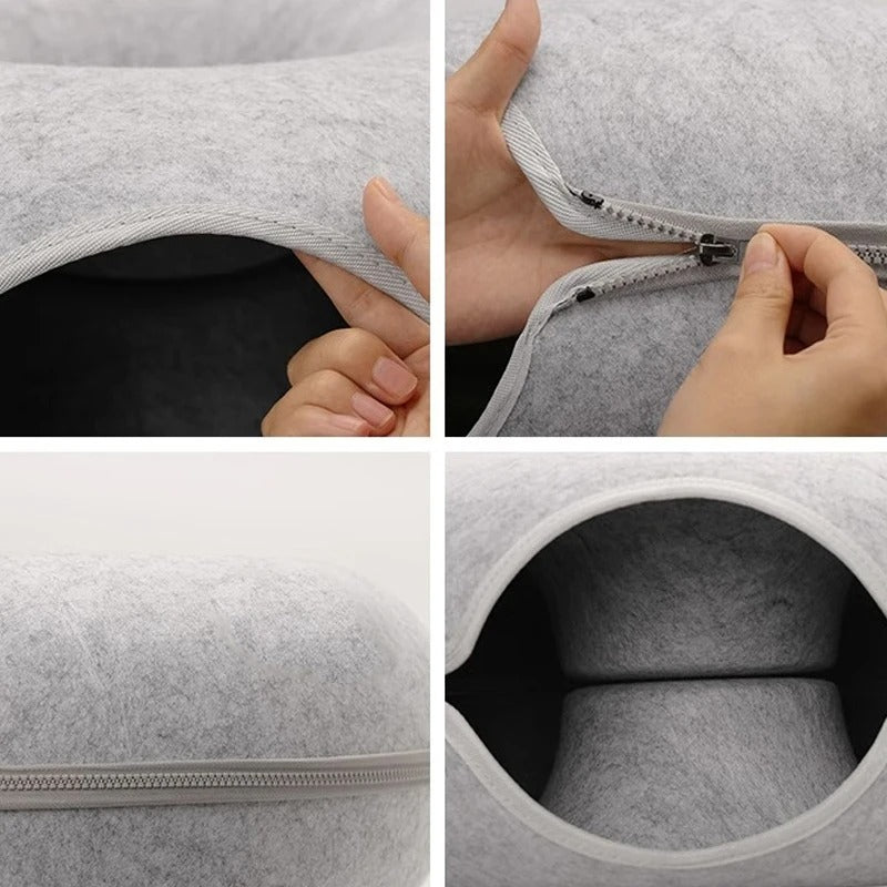 Cozy Nest - Comfortable Donut Tunnel Bed with Zipper