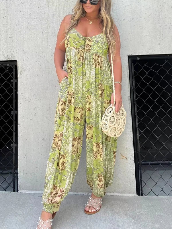 Pernille - Elegant balloon pants and printed jumpsuit