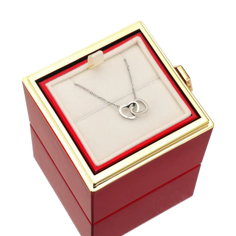 Eternal Rose Gift Box with Hidden Personalized Necklace - A Special Gift for Mother's Day