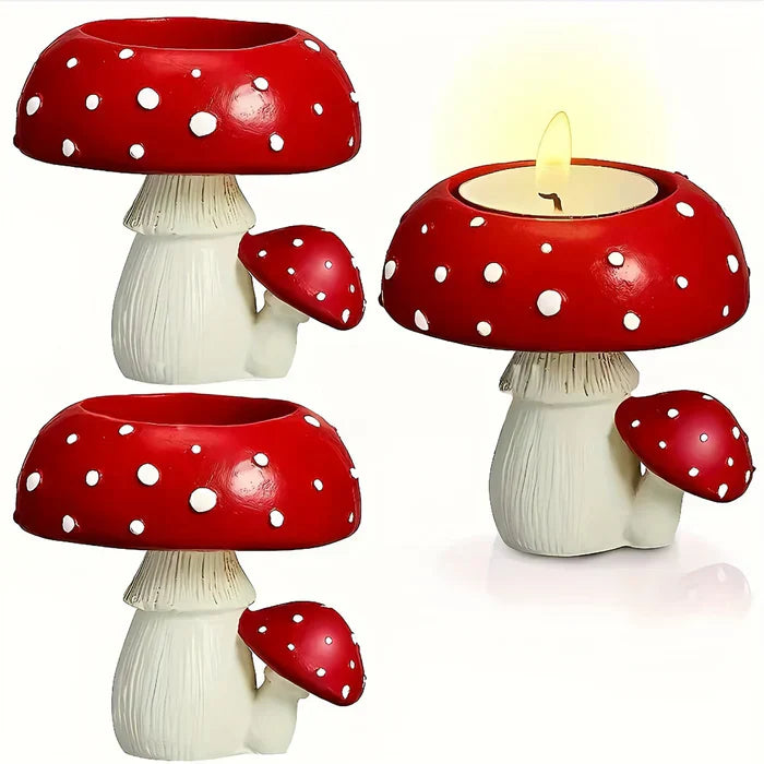 Sporelight – ceramic mushroom-shaped candle holder