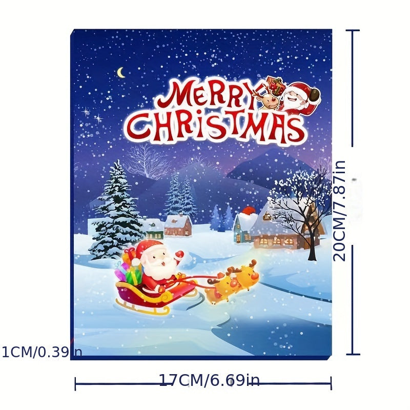 ヴィンテージ クリスマス アドベント カレンダー 24 日間カウントダウン、コレクター向けクリスマス オーナメント付き