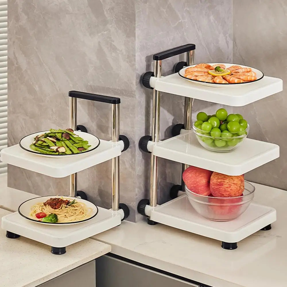 Clutter Free – 3-Tier Adjustable Storage Rack for an Organized Life