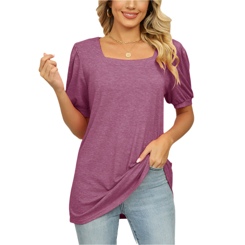 リセタ - パフスリーブとスクエアネックライン