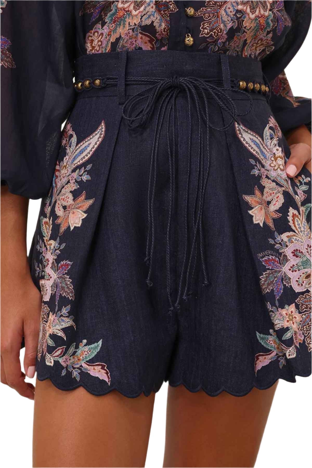 レニー - ブリージーデュオ:ふんわりとしたブラウスとショーツのセット