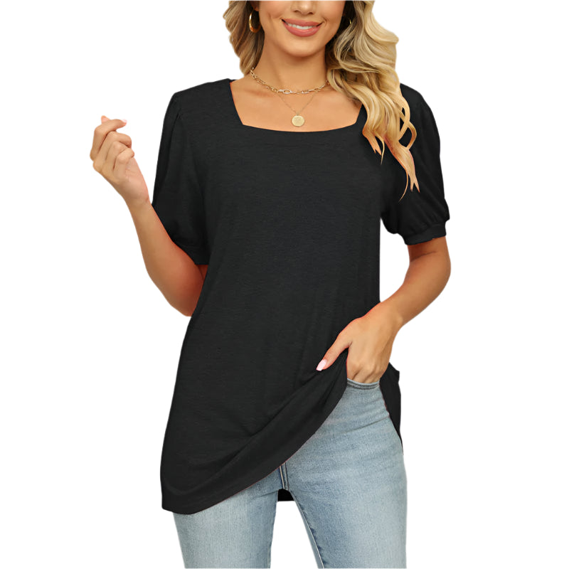 リセタ - パフスリーブとスクエアネックライン