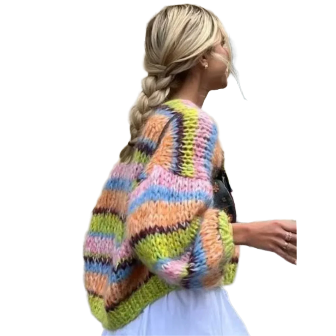 ケイト - カラフルなニットカーディガン