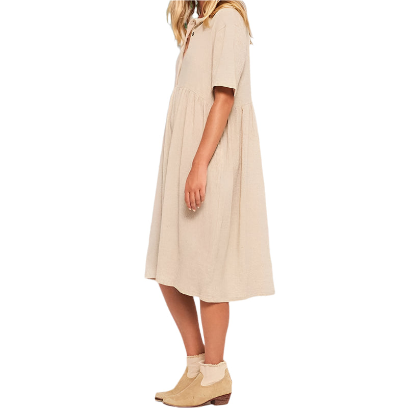 Sylvie - Cotton linen slim dress