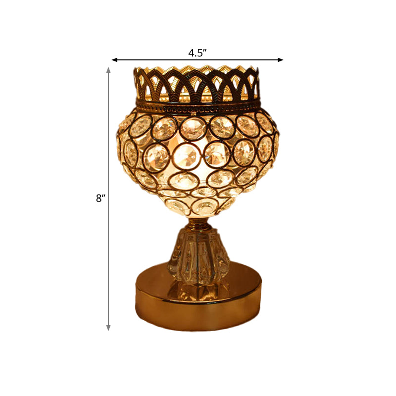 Velar – gold desk lamp with embedded crystals