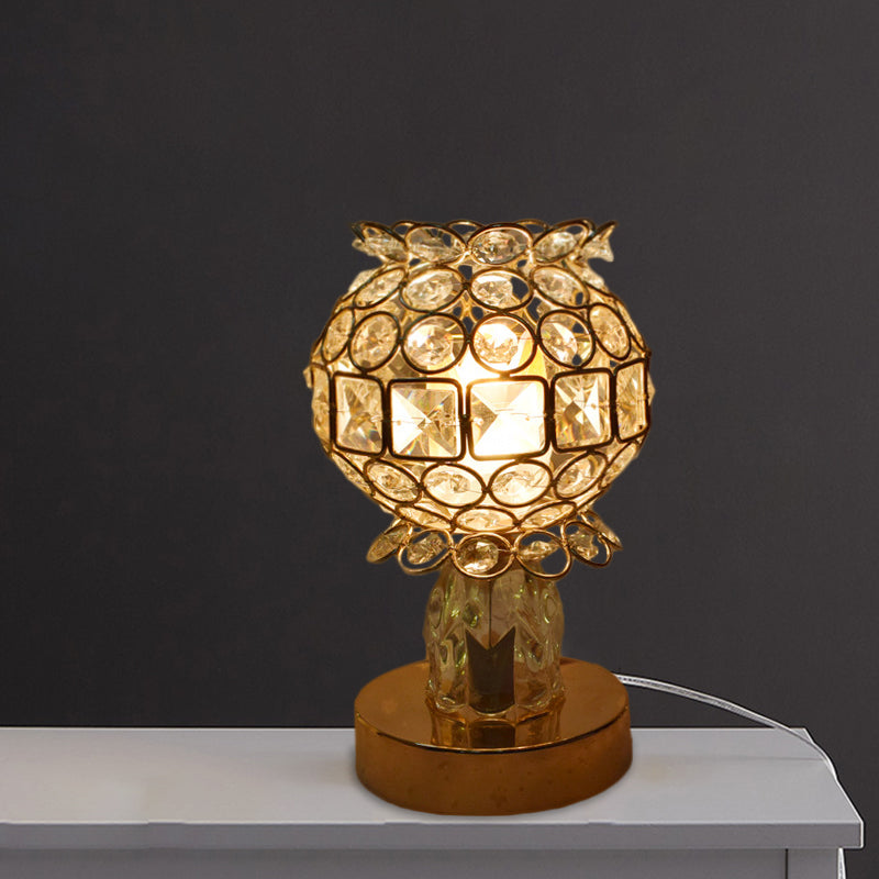 Velar – gold desk lamp with embedded crystals