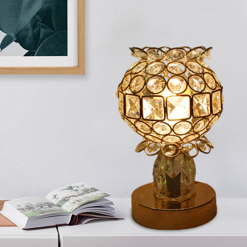 Velar – gold desk lamp with embedded crystals
