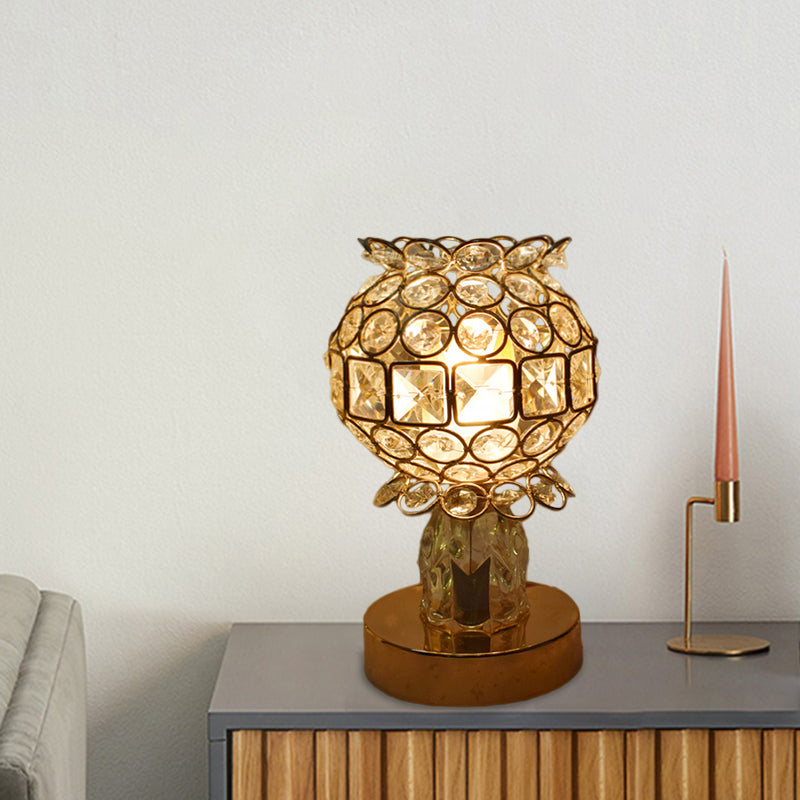 Velar – gold desk lamp with embedded crystals