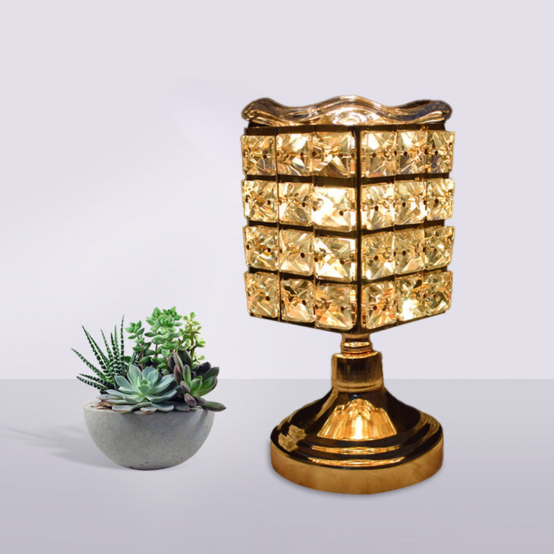 Velar – gold desk lamp with embedded crystals