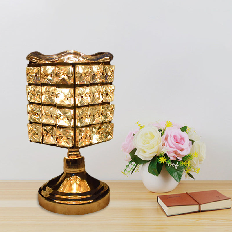 Velar – gold desk lamp with embedded crystals