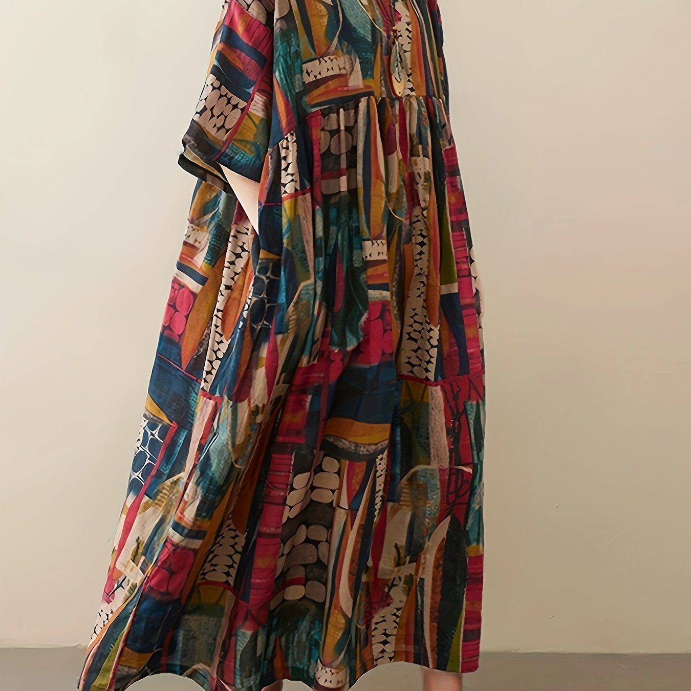 Nina - All-over print vintage dress