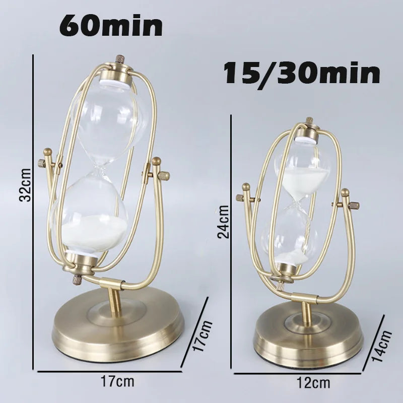 Timeless elegance - vintage hourglass with classic frame for interior design