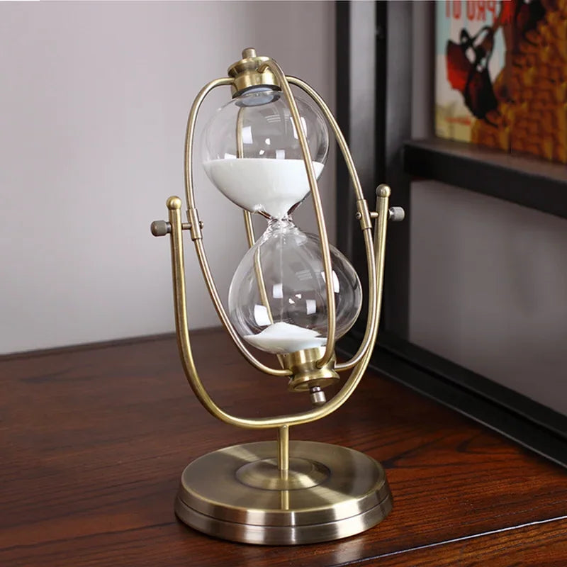 Timeless elegance - vintage hourglass with classic frame for interior design