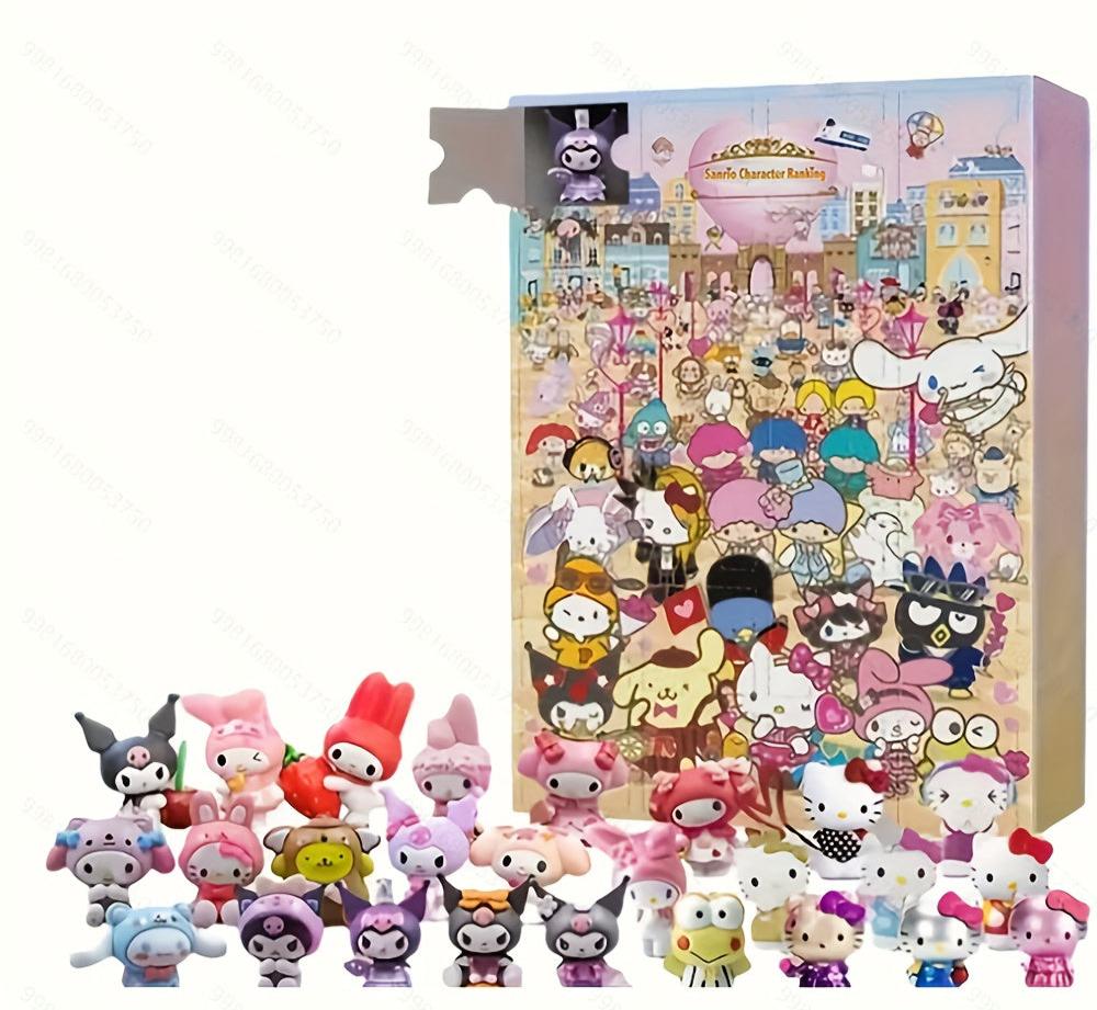 ハローキティ アドベントカレンダー – 飛行機用ボックス付きクリスマスカウントダウンギフトセット 24 ピース