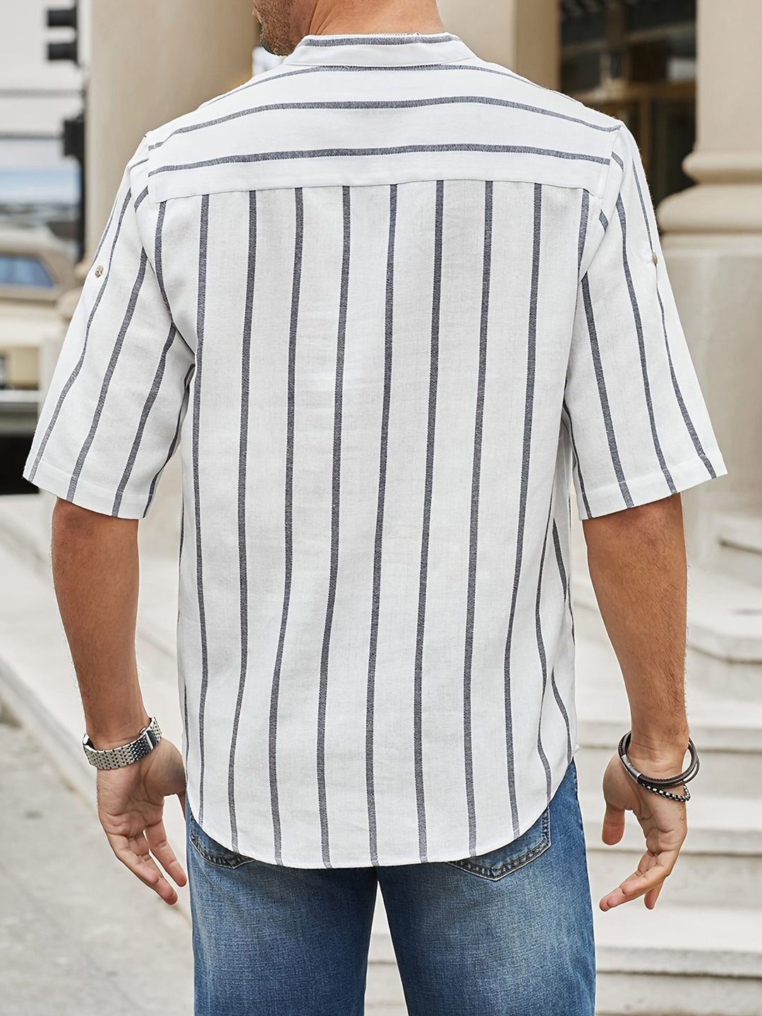 Kevin - Stylish striped short sleeves