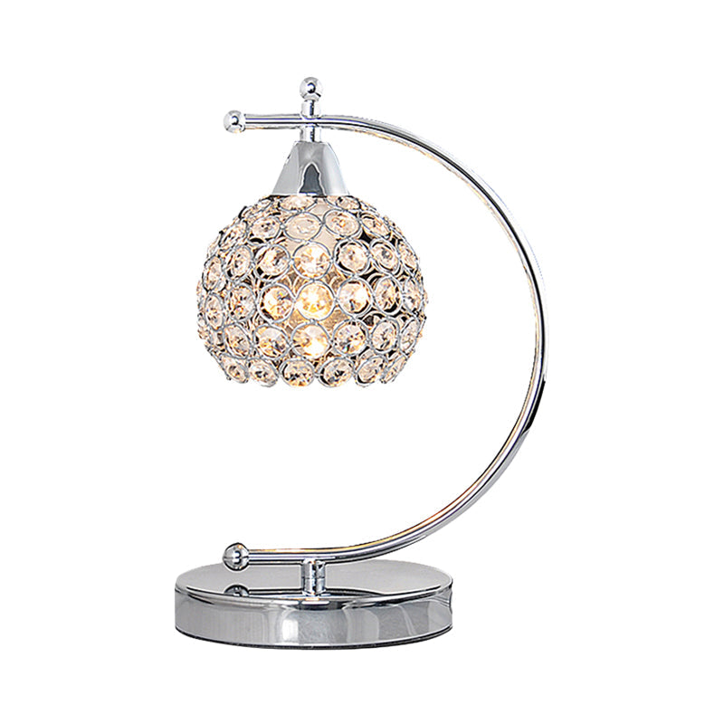 Silver Arc - Crystal - Recessed Table Lamp