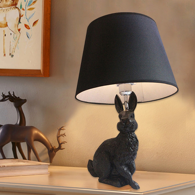 Luna - Rabbit desk lamp with cone-shaped shade