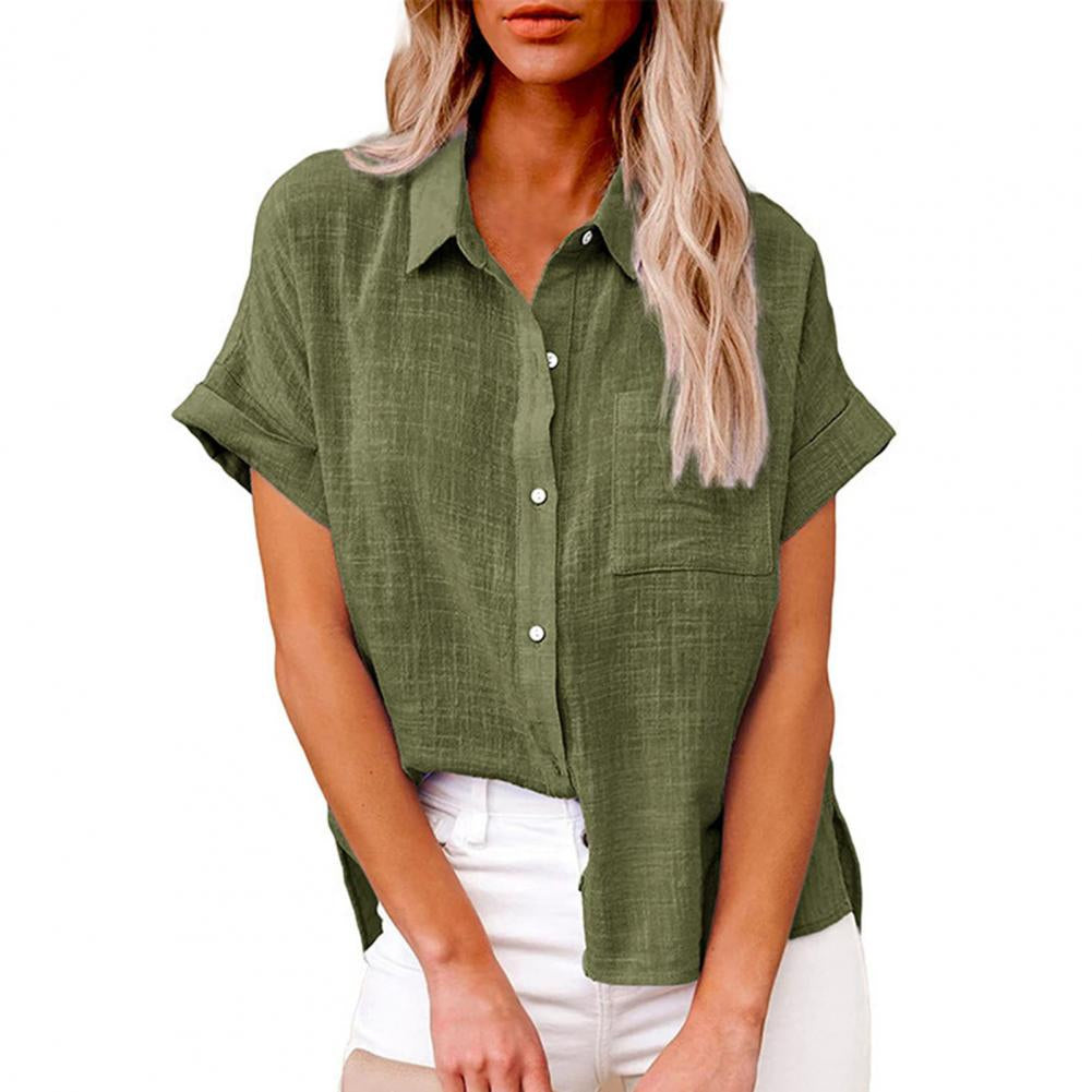 Suzanne - A comfortable blouse with rolled up sleeves