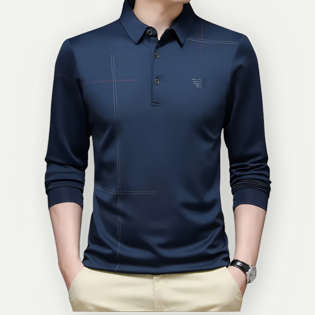 Daniel - Stylish Long Sleeve Polo Shirt