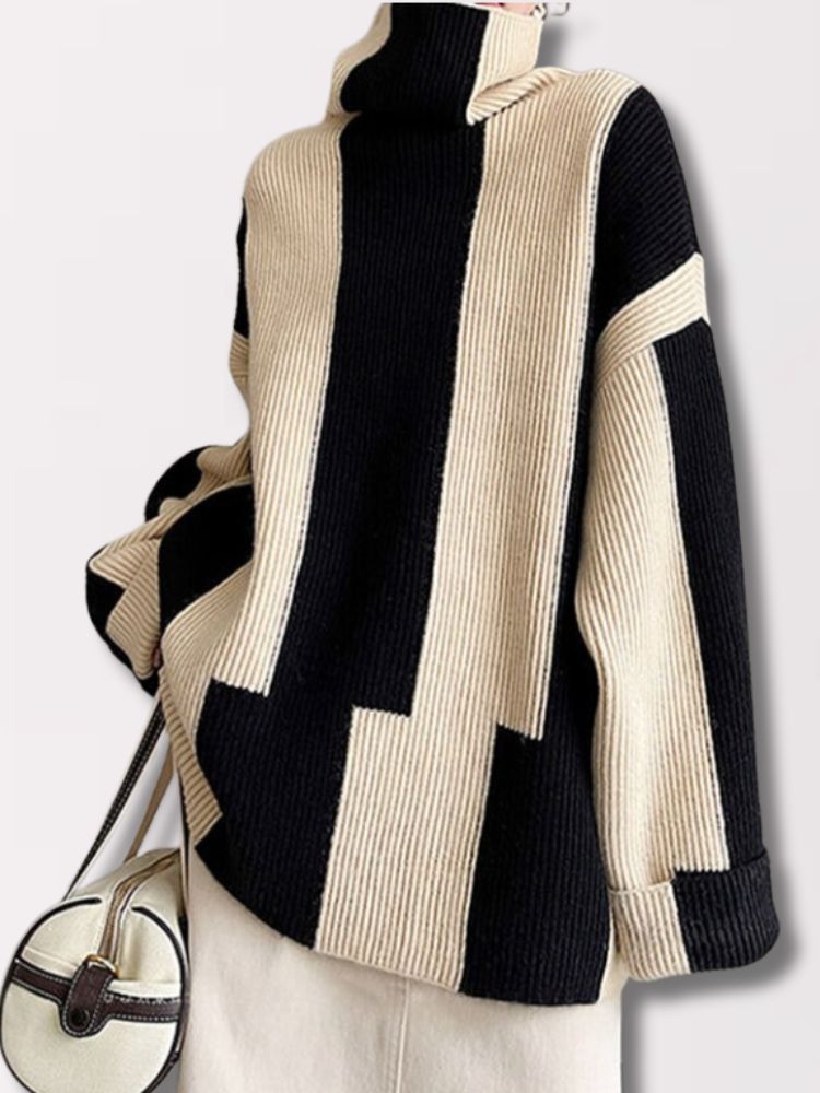Hilary - Chic block print sweater