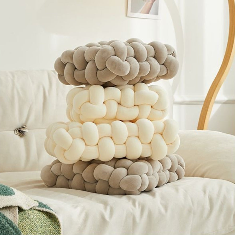 Snug Spiral - Elegant Braided Plush Pillow