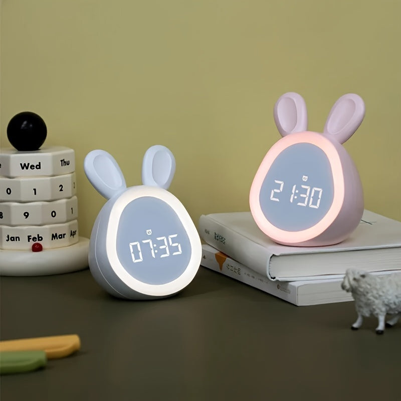 かわいい夜光ウサギ目覚まし時計