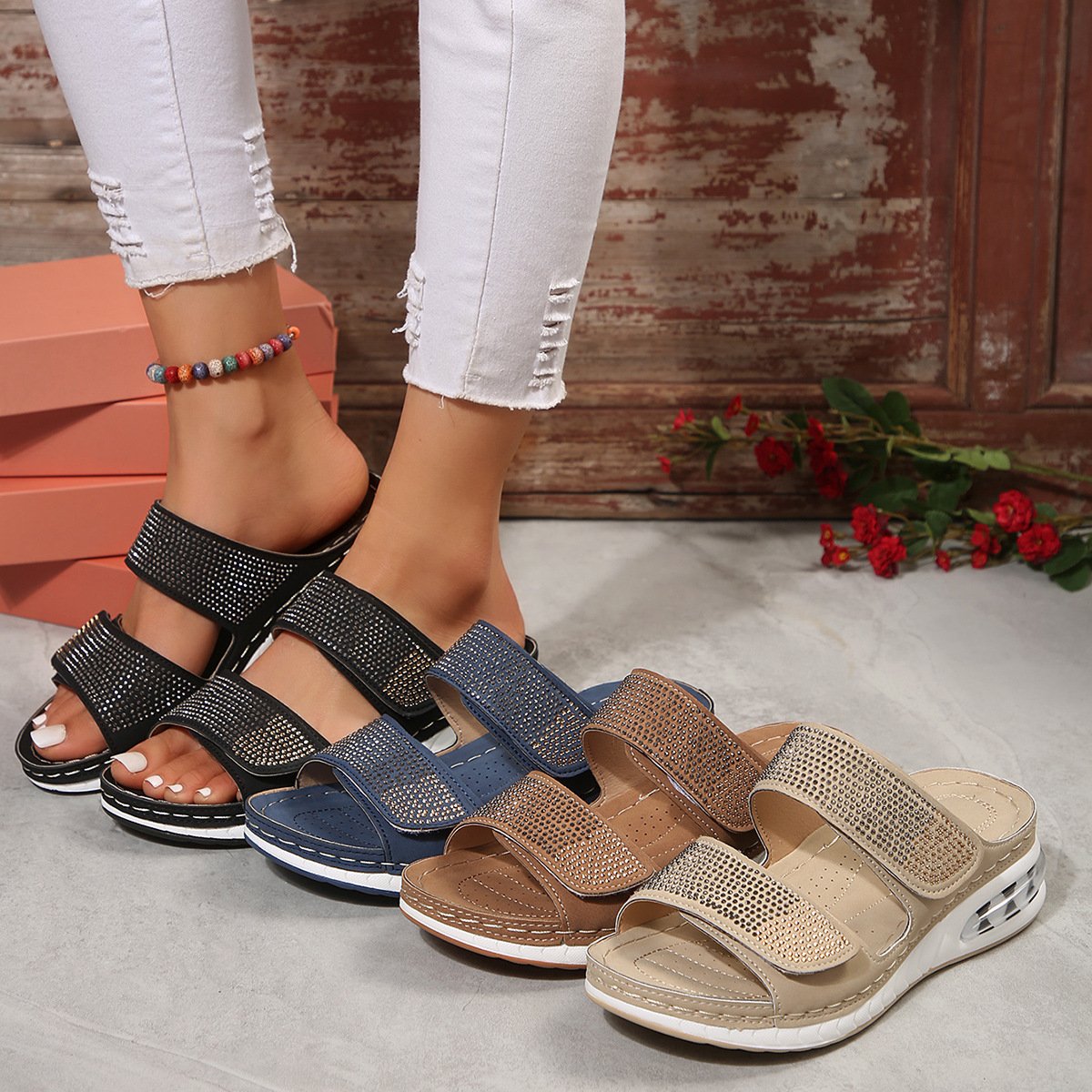 Niana - Air Cushion Wedge Sandals