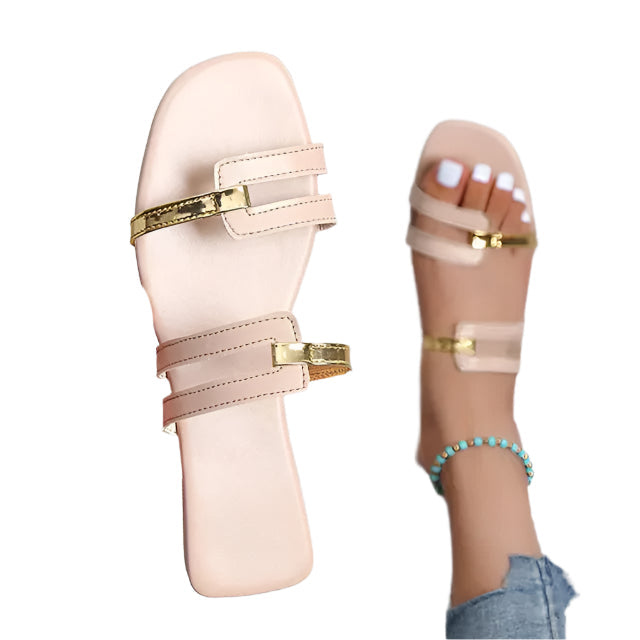 Miriam – Elegant Flat Open Toe Slippers