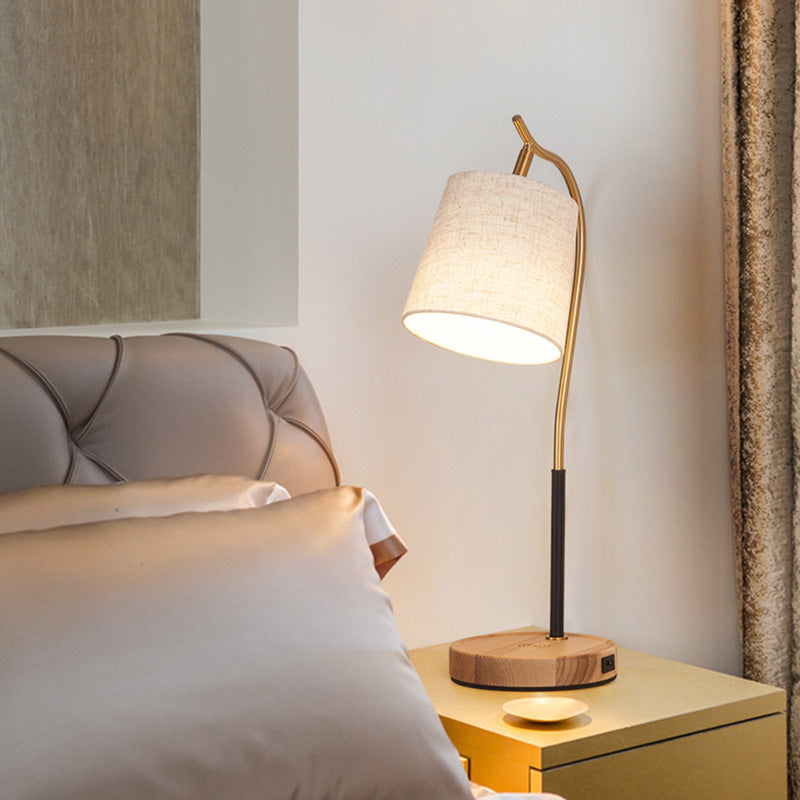 Luxara - Barrel-Shaped Bedside Lamp