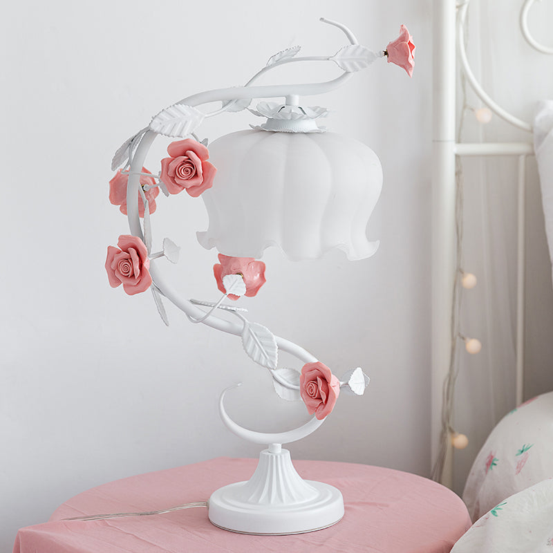 Rosabella - Elegant Blossom Glass Bedside Lamp