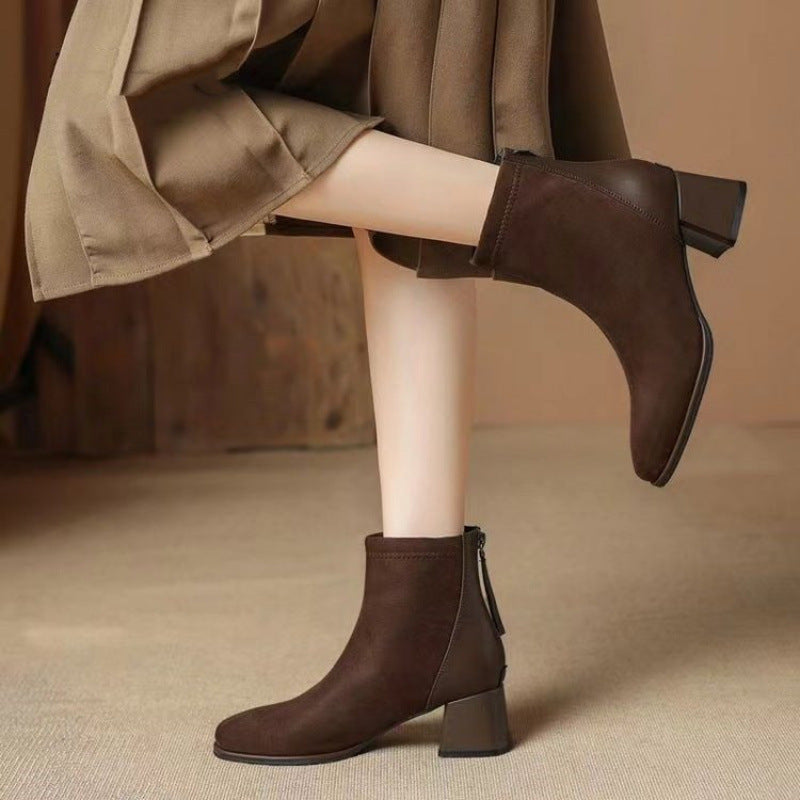 Anya – Chic Back-Zip Block Heel Boots