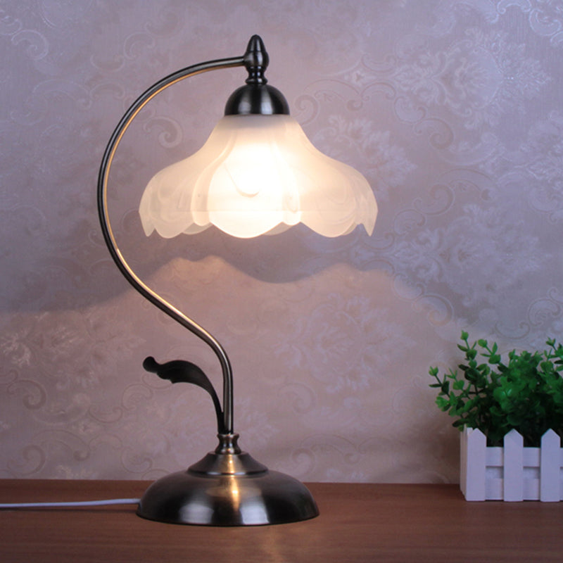 Velour | Elegant Opal Glass Table Lamp with Vintage Charm