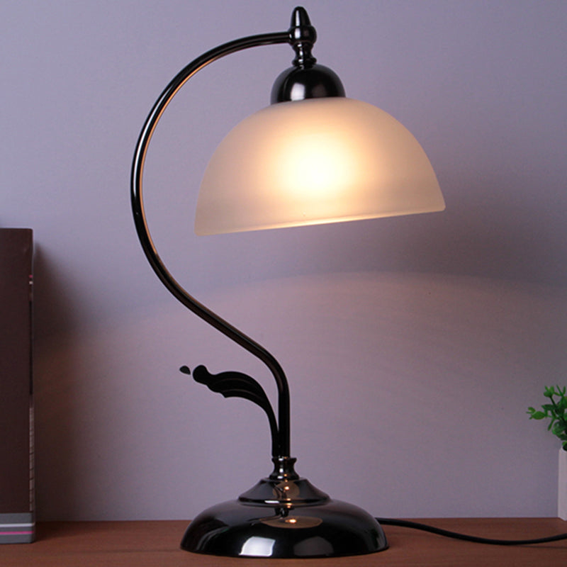Velour | Elegant Opal Glass Table Lamp with Vintage Charm