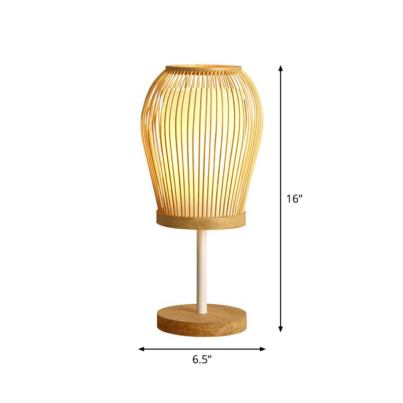 Vespera - Scandinavian-inspired bamboo table lamp with a fabric core for a soft glow