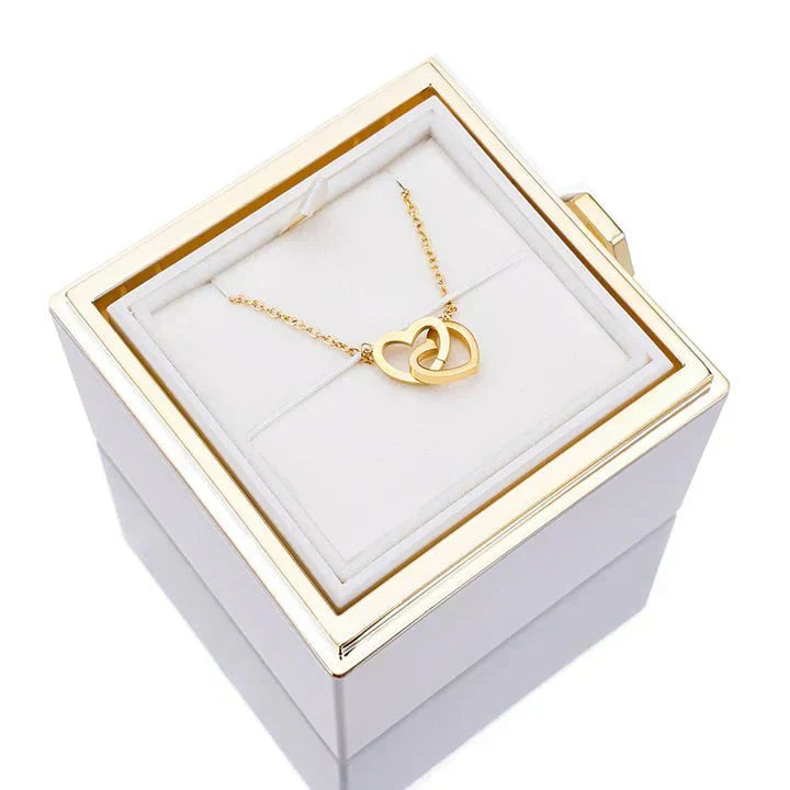 Eternal Rose Gift Box with Hidden Personalized Necklace - A Special Gift for Mother's Day