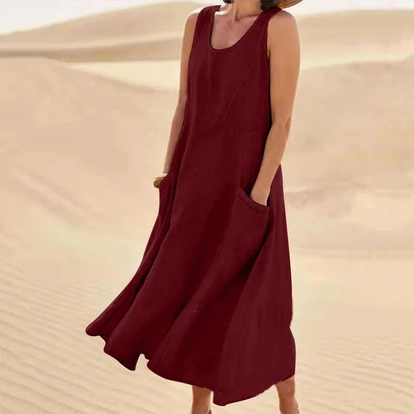 Soft Linen Elegance Dress