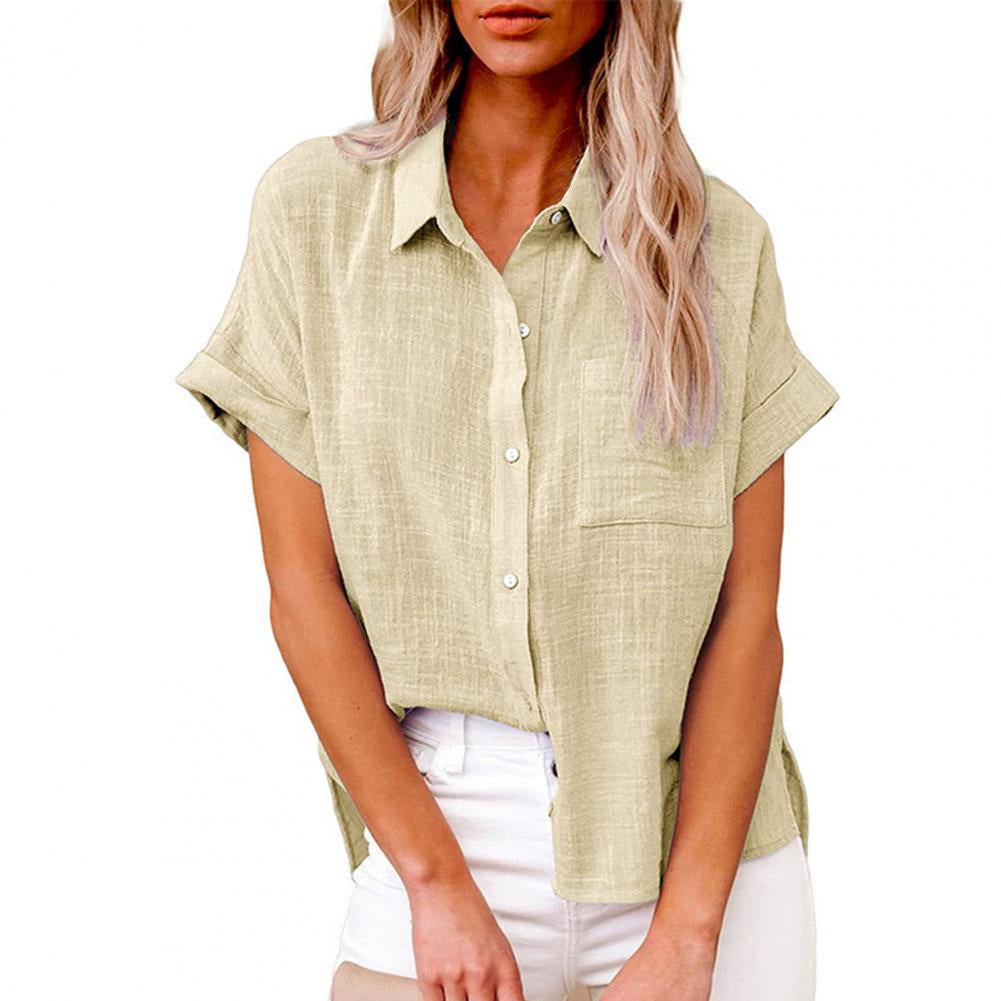 Suzanne - A comfortable blouse with rolled up sleeves