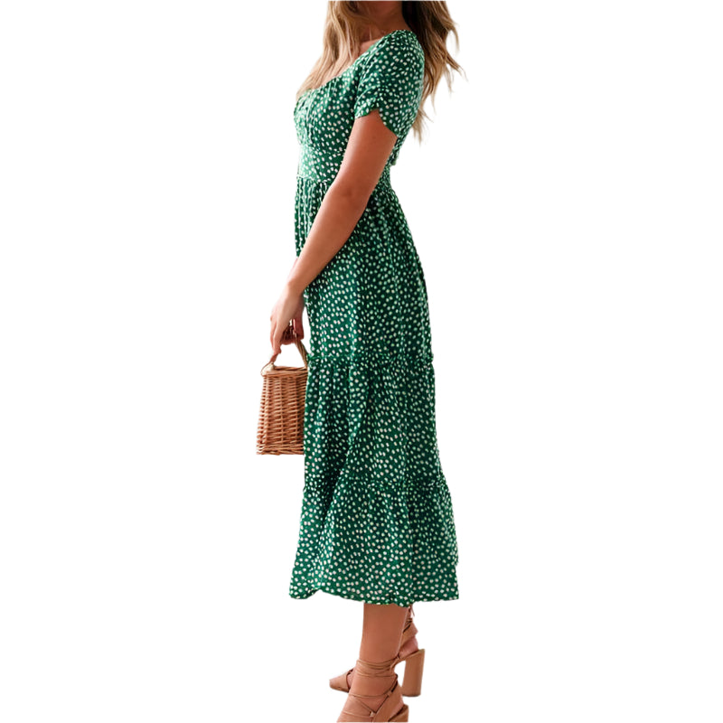 Florence - Floral square neckline maxi dress