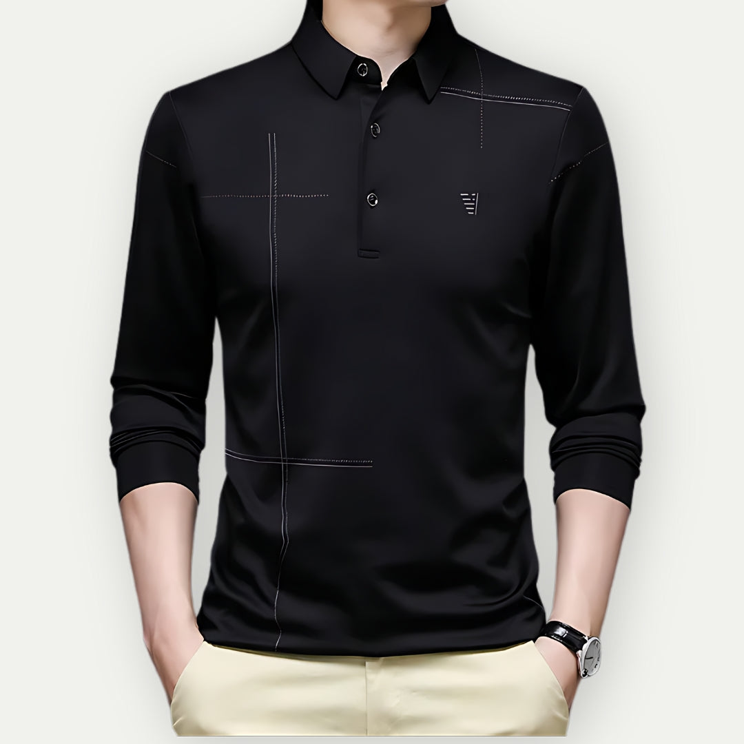 Daniel - Stylish Long Sleeve Polo Shirt