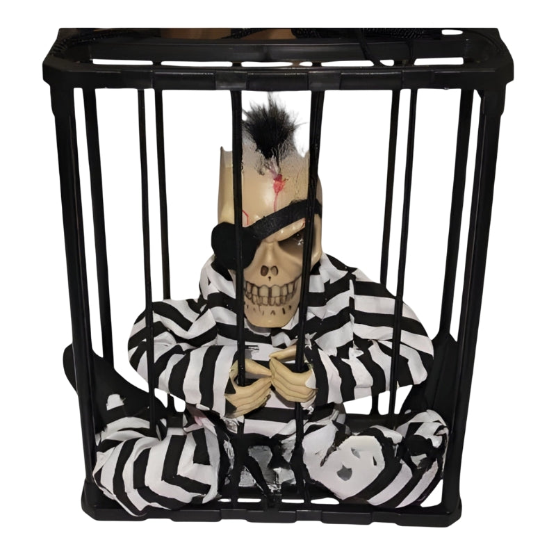 Cargo Company Animatronic Prison Skeleton with Voice, Lights and Sound Effects