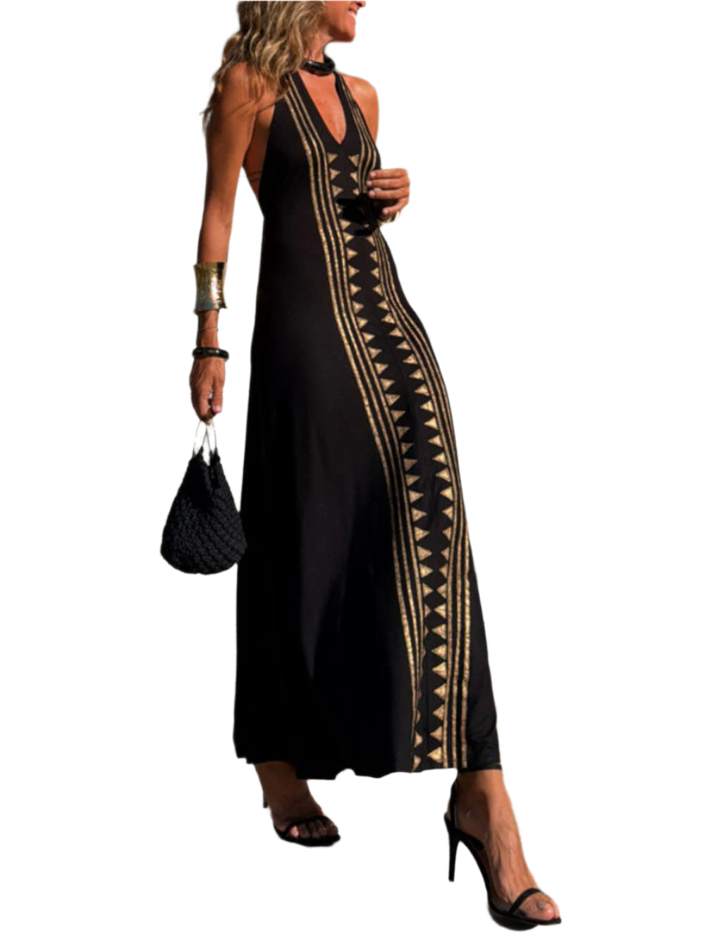 Lianne - Geometric Print Maxi Dress