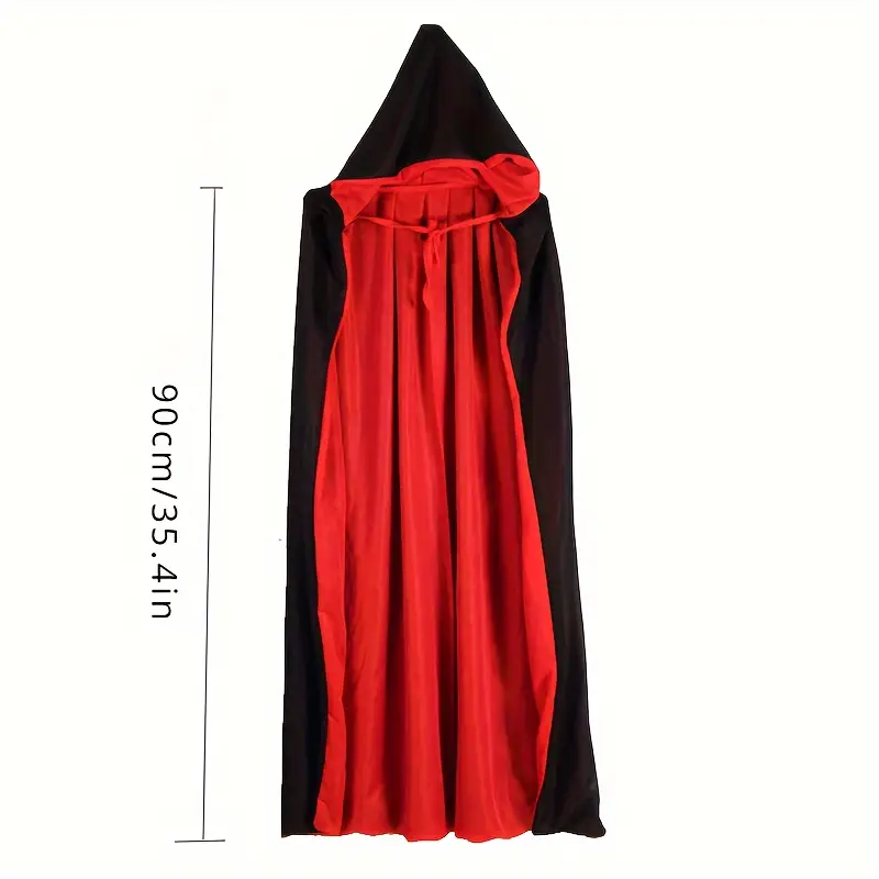 Blood Moon Vampire Cloak - Black and red Halloween cape