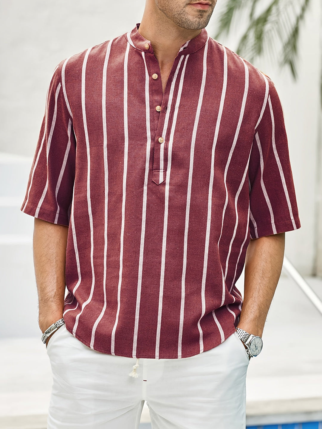 Kevin - Stylish striped short sleeves