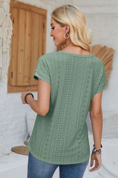 Louis Aillet Round Neck Rolled Short Sleeve T-Shirt