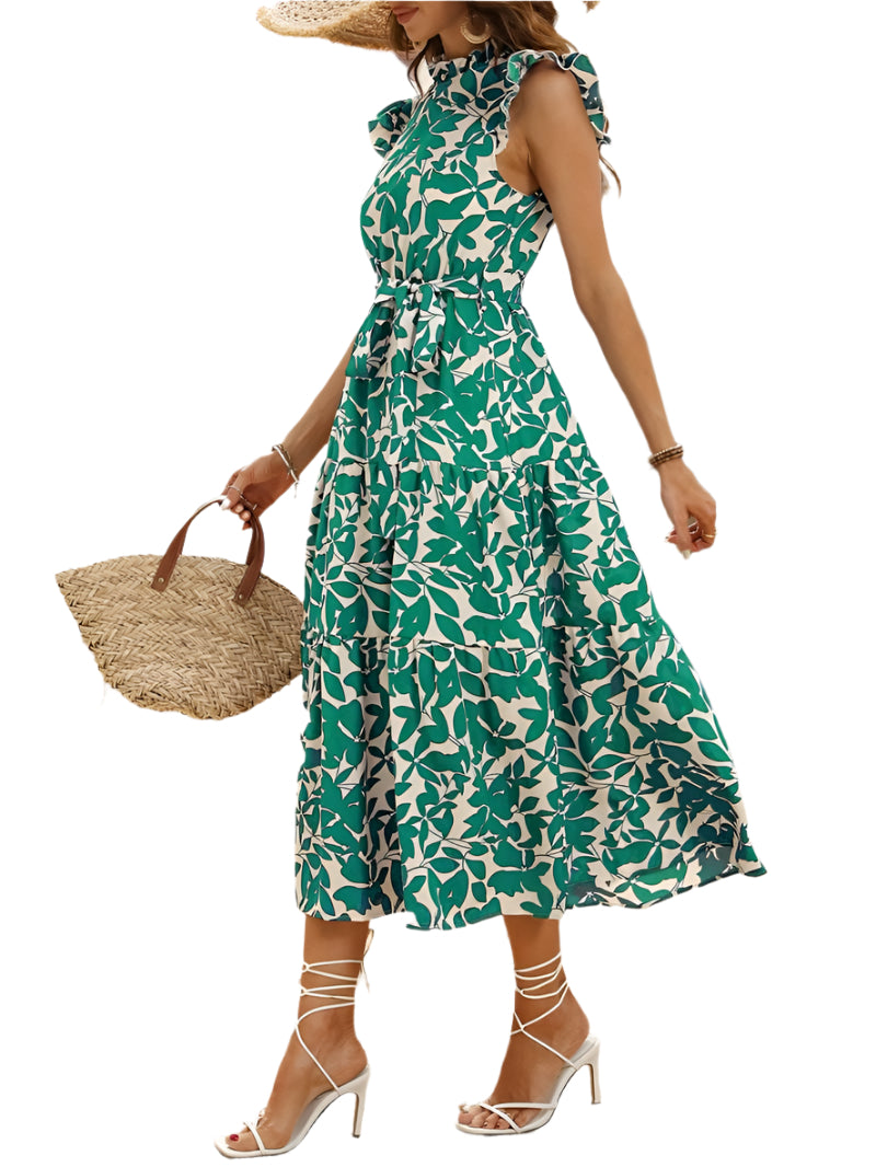 Aurelia – An elegant dress with ruffled sleeves perfect for spring and summer